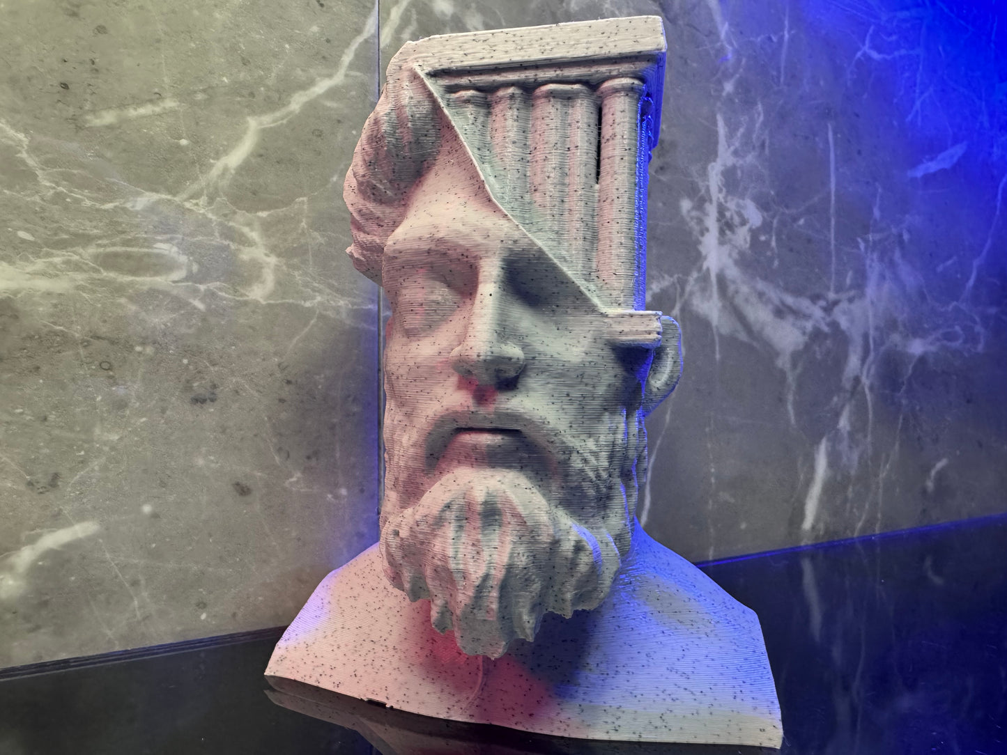 Zeus of Olympus with Parthenon – 3D Printed Statue - 3DArtStore.com