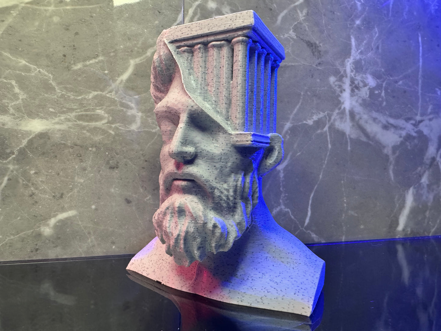 Zeus of Olympus with Parthenon – 3D Printed Statue - 3DArtStore.com