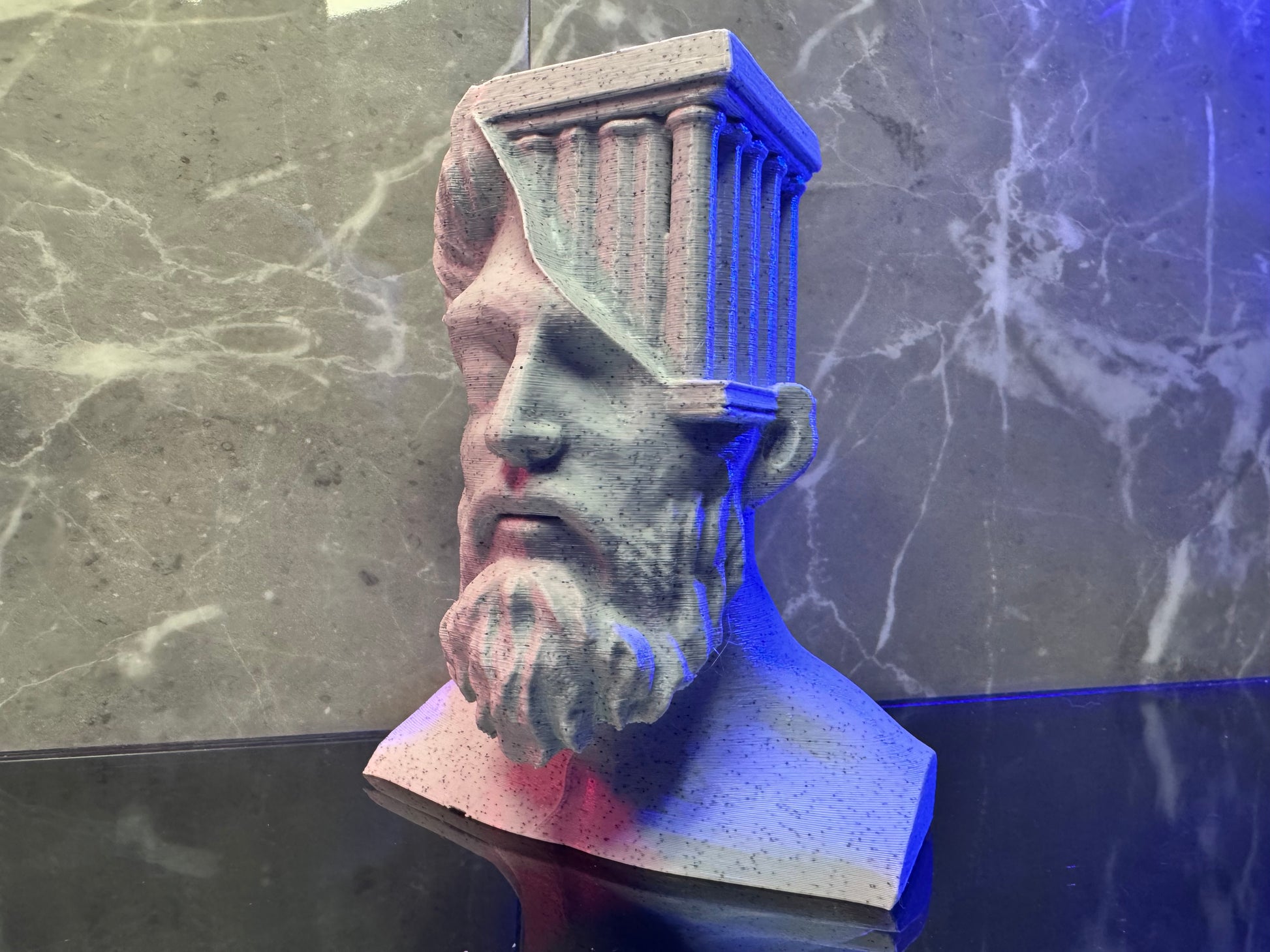 Zeus of Olympus with Parthenon – 3D Printed Statue - 3DArtStore.com