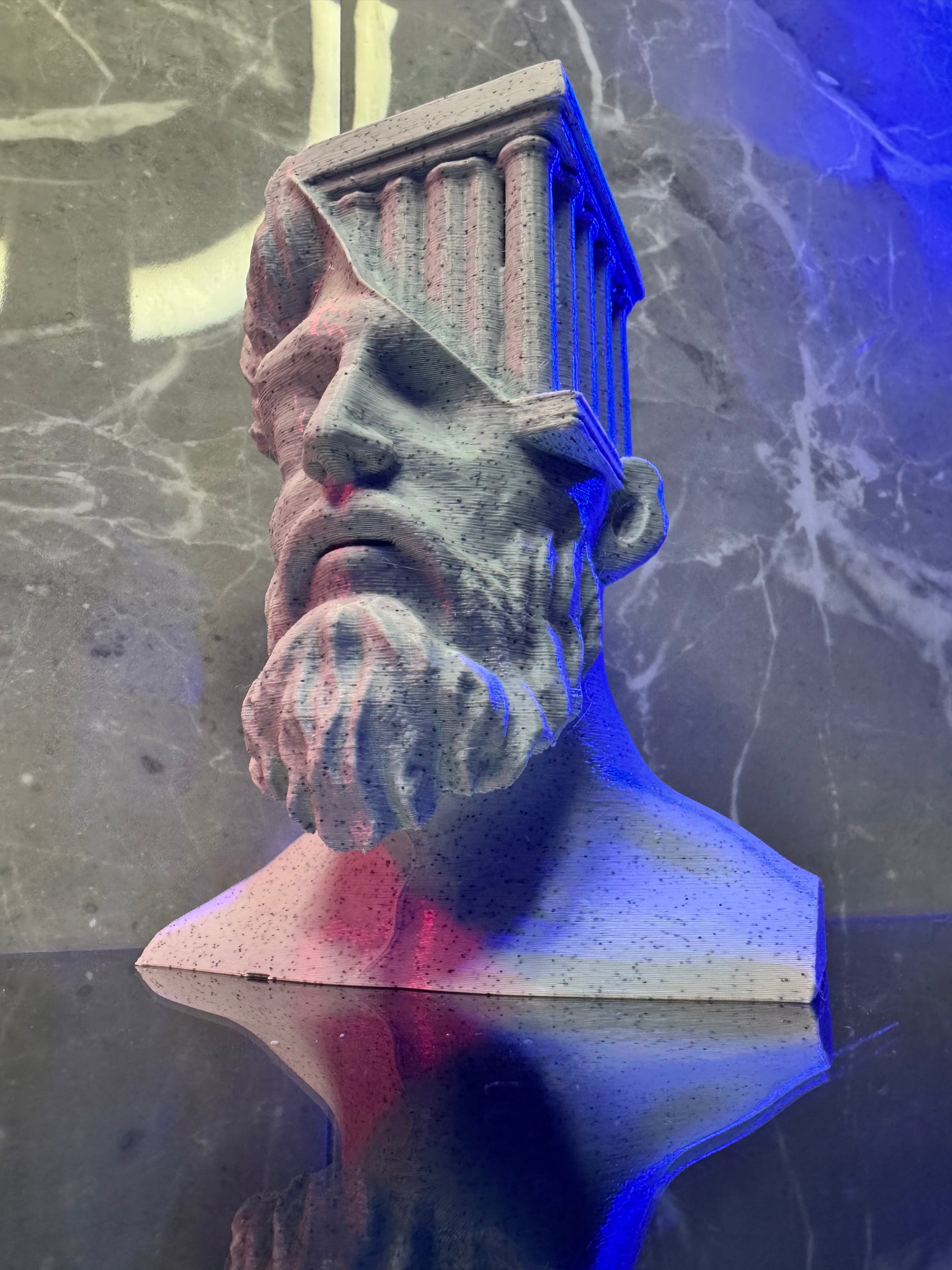 Zeus of Olympus with Parthenon – 3D Printed Statue - 3DArtStore.com