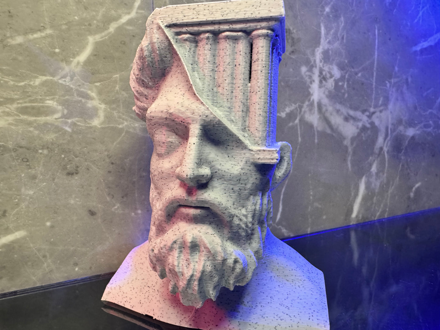 Zeus of Olympus with Parthenon – 3D Printed Statue - 3DArtStore.com